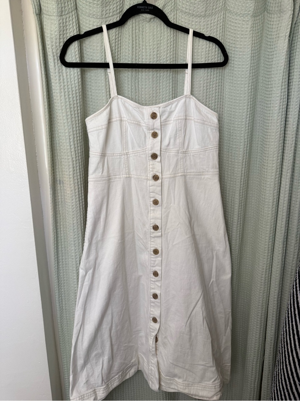 a new day White Button-Front Midi Sundress with Spaghetti Straps